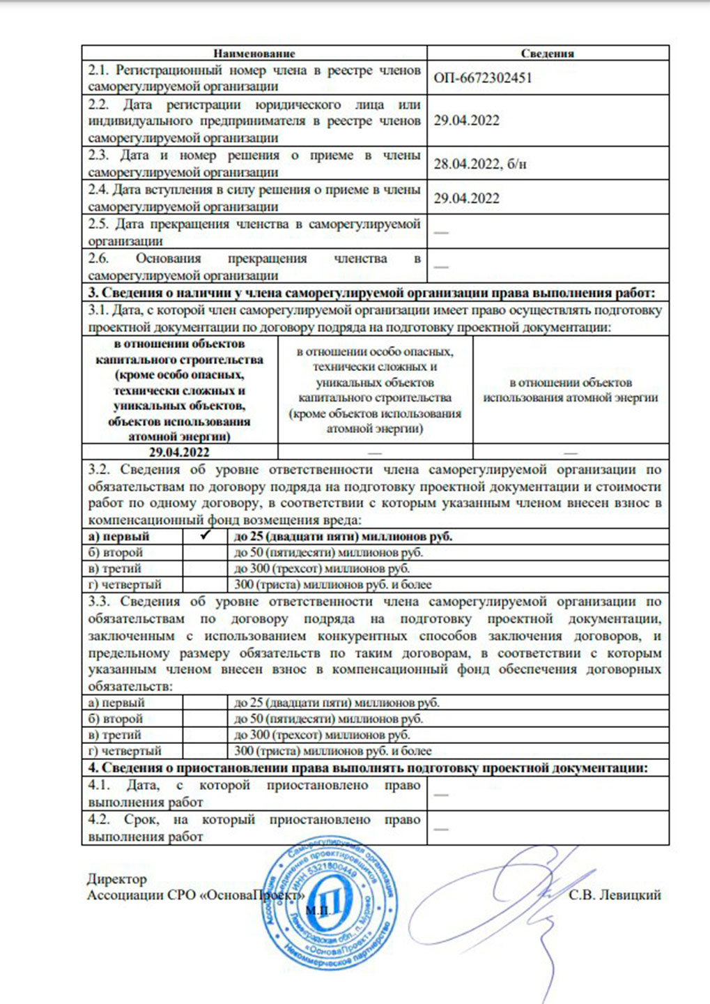 Выписка из реестра ОП-6672302451 от 29.04.2022 г.